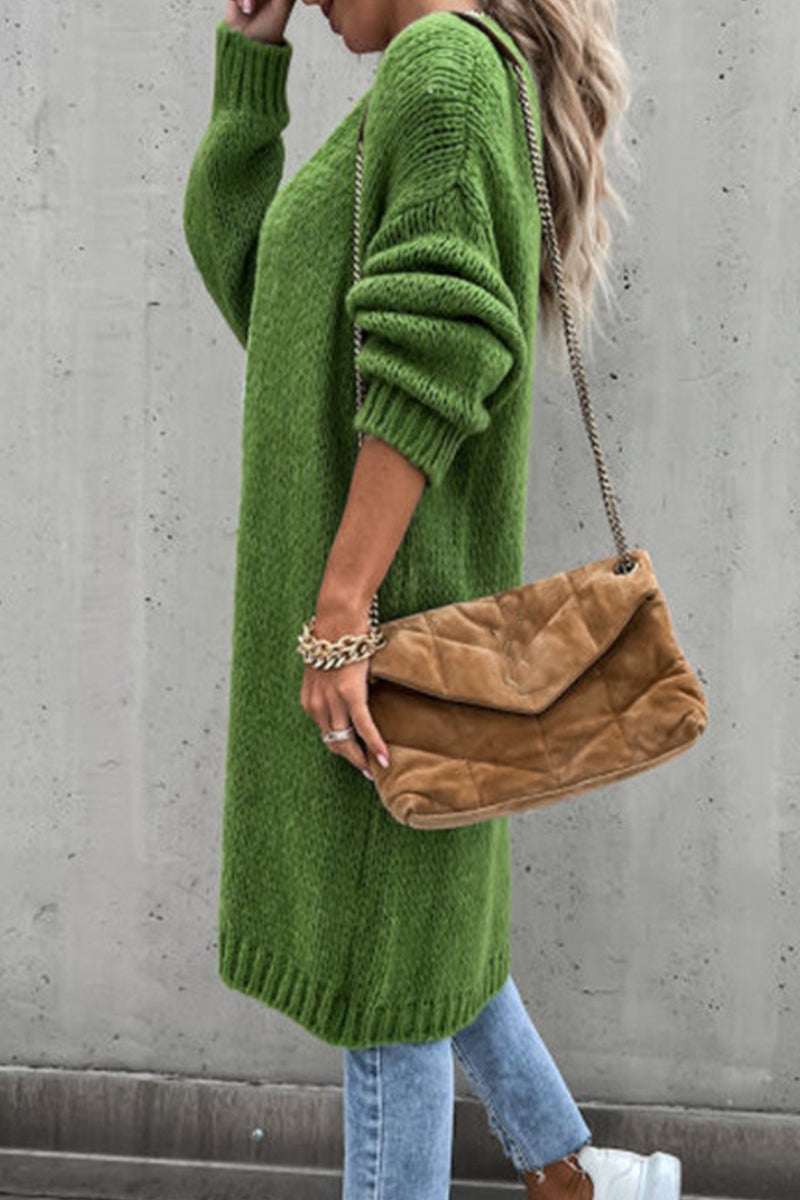 Patchwork V Neck Cardigans(4 Colors)