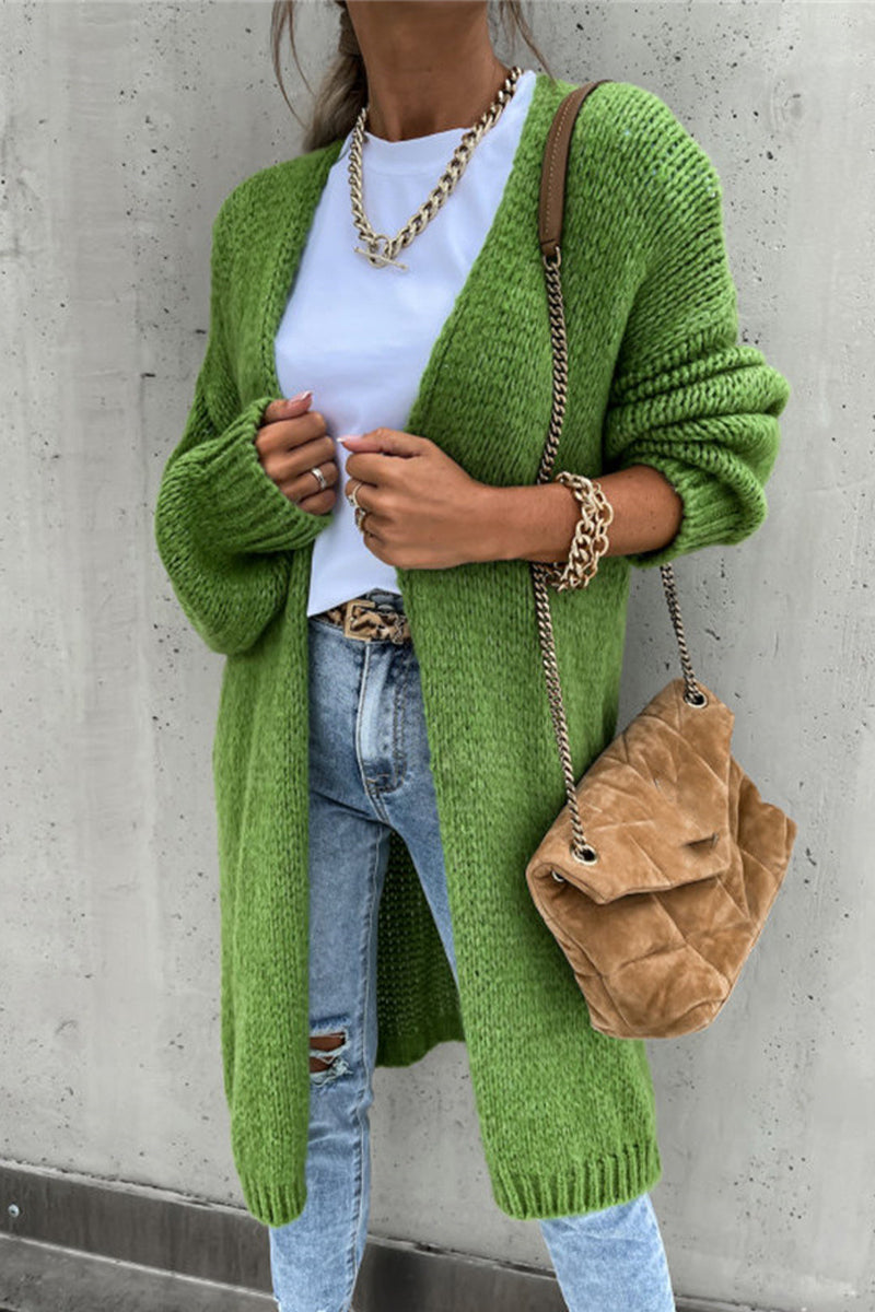Patchwork V Neck Cardigans(4 Colors)