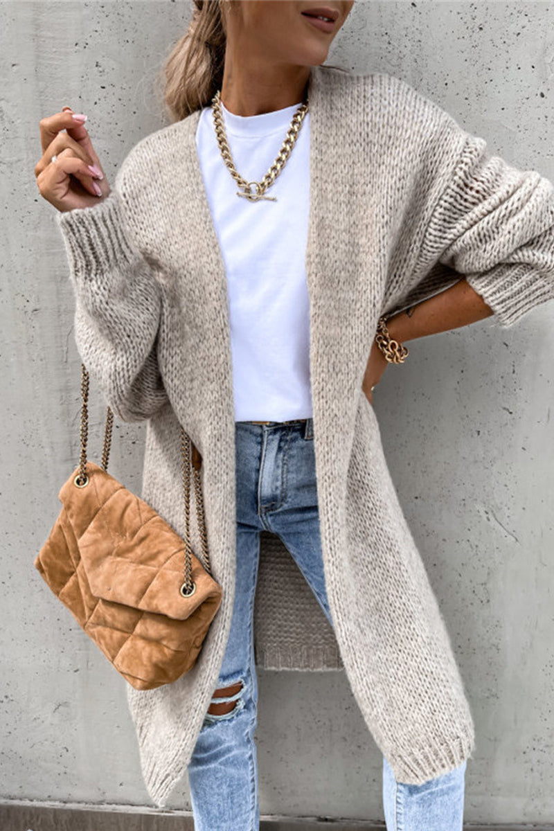 Patchwork V Neck Cardigans(4 Colors)