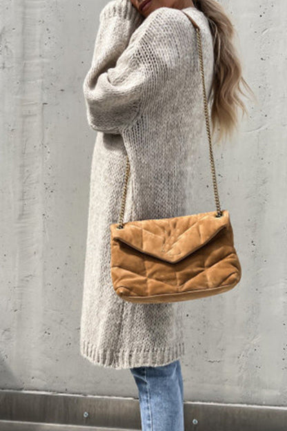 Patchwork V Neck Cardigans(4 Colors)