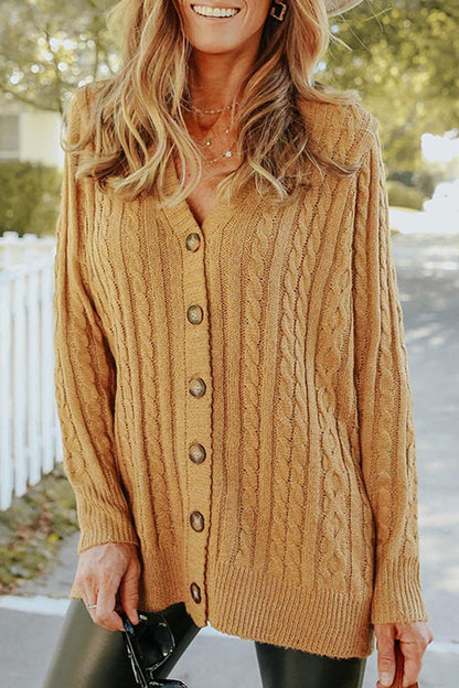 Buttons V Neck Cardigans(5 Colors)