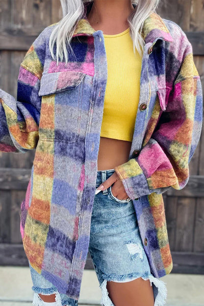 Street Print Printing Turndown Collar Blouses(3 Colors)