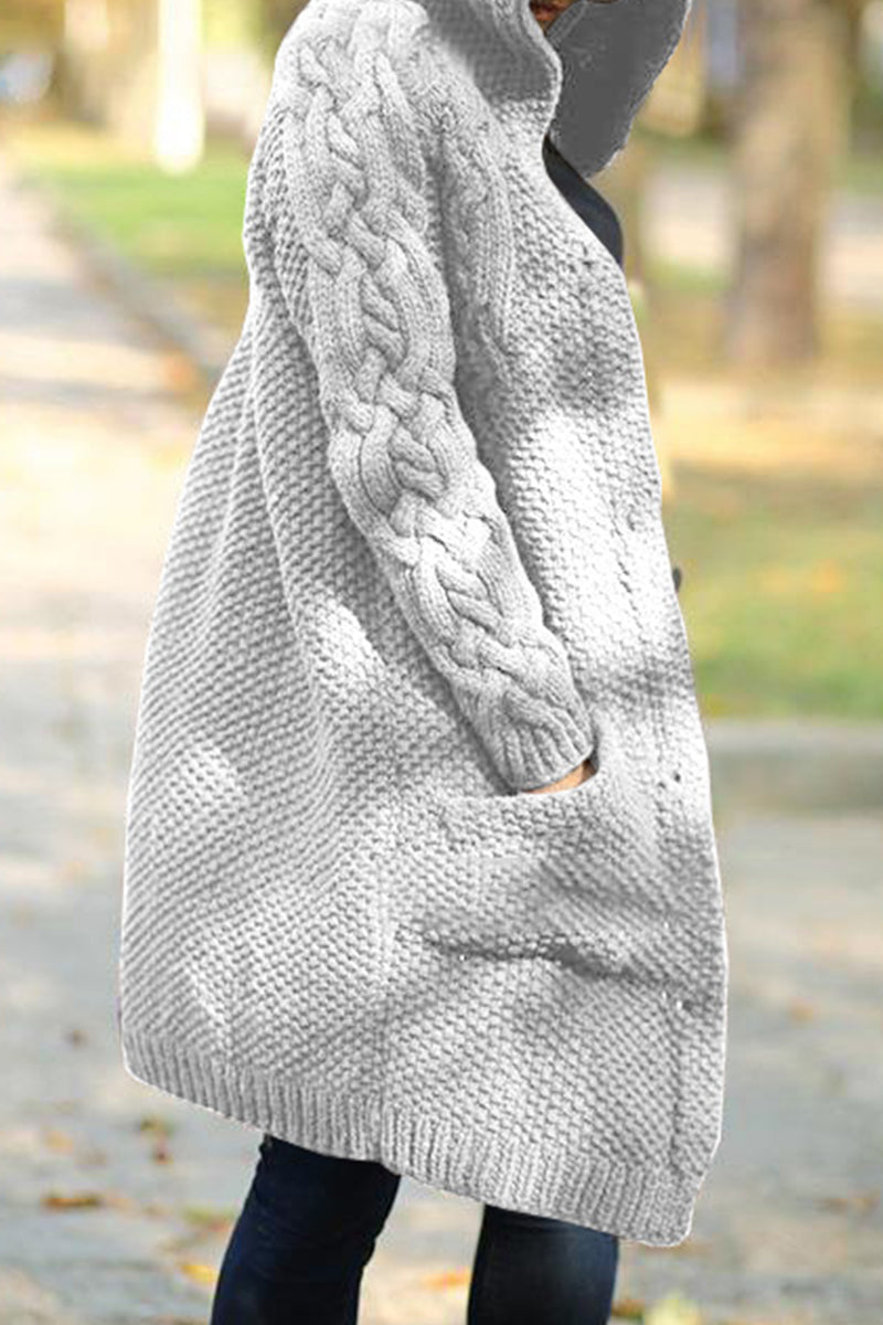 Pocket Hooded Collar Cardigans(8 Colors)