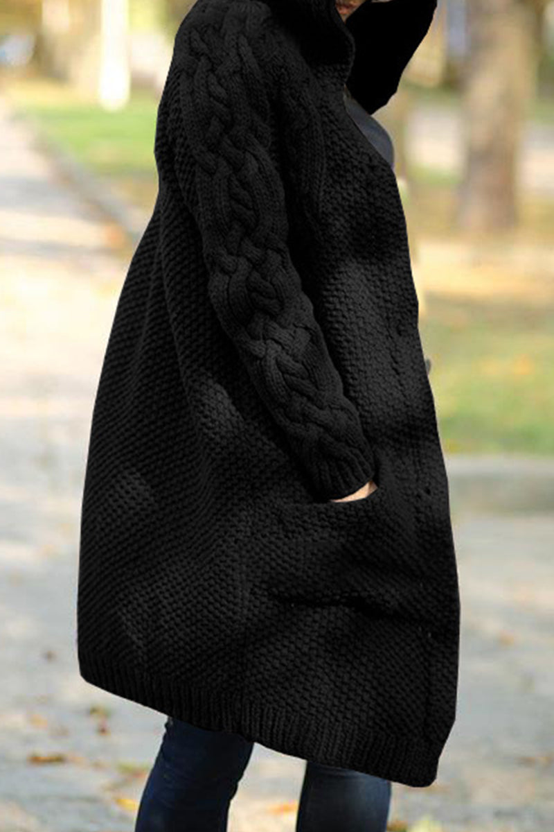 Pocket Hooded Collar Cardigans(8 Colors)