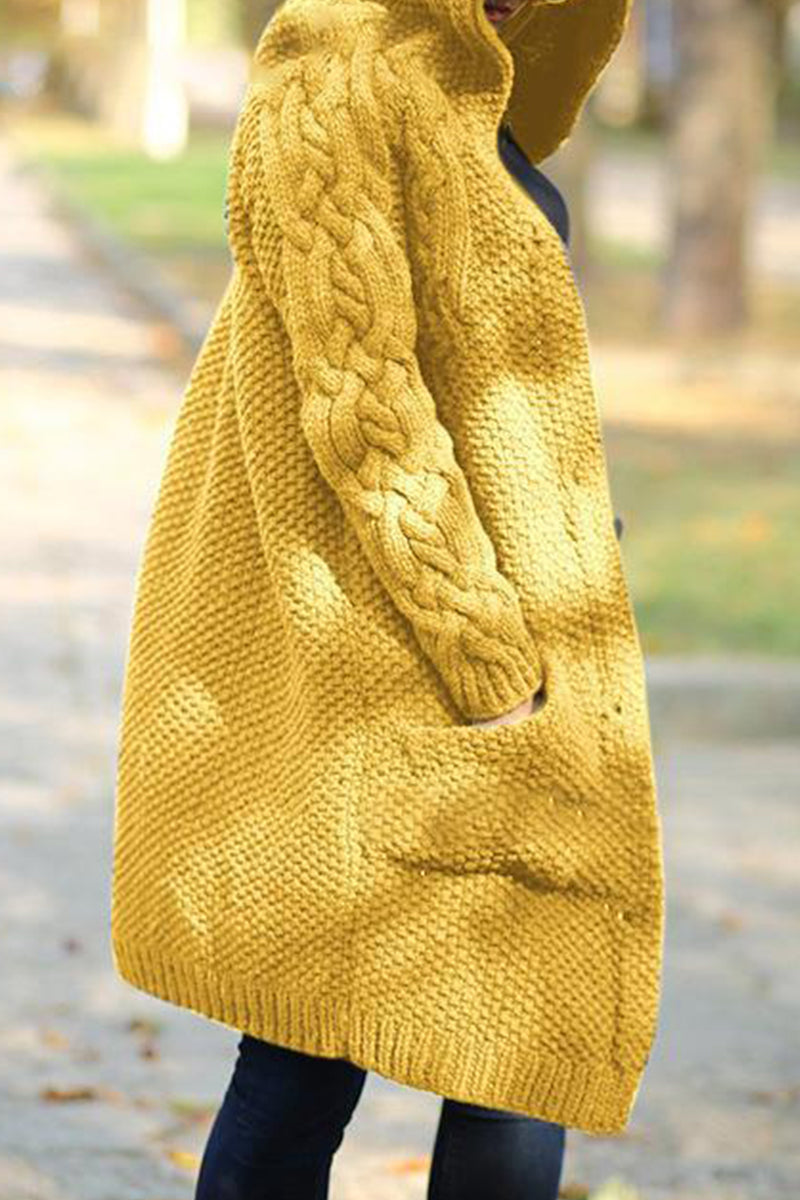 Pocket Hooded Collar Cardigans(8 Colors)