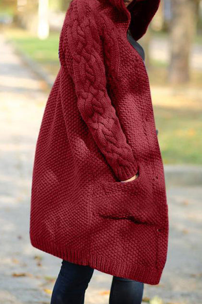 Pocket Hooded Collar Cardigans(8 Colors)