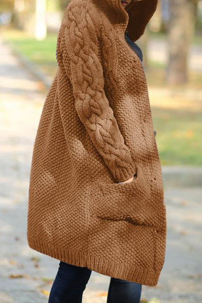 Pocket Hooded Collar Cardigans(8 Colors)