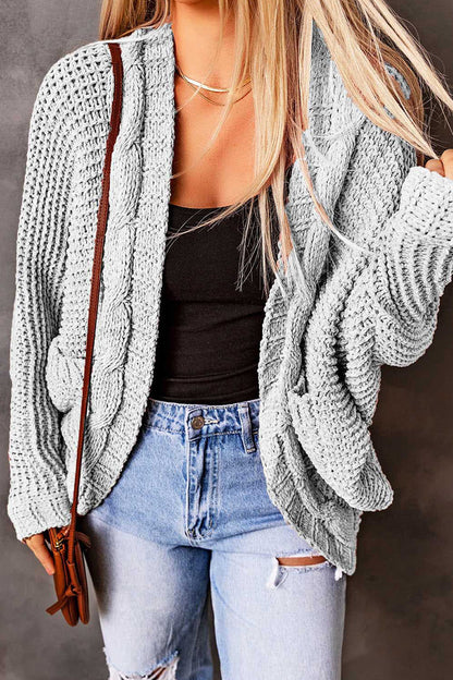 Pocket Cardigan Collar Tops(8 Colors)