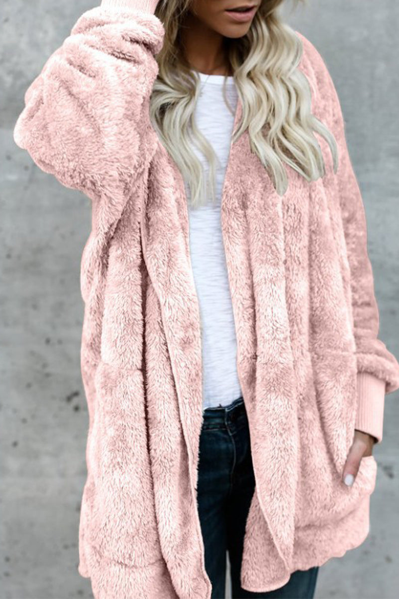 Work Patchwork Cardigan Collar Outerwear