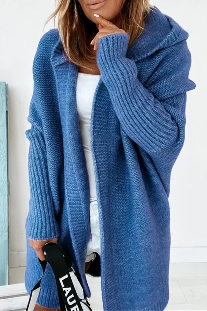 Street Asymmetrical Color Hooded Collar Cardigans(15 Colors)