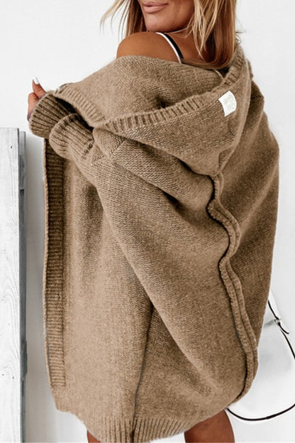 Street Asymmetrical Color Hooded Collar Cardigans(15 Colors)