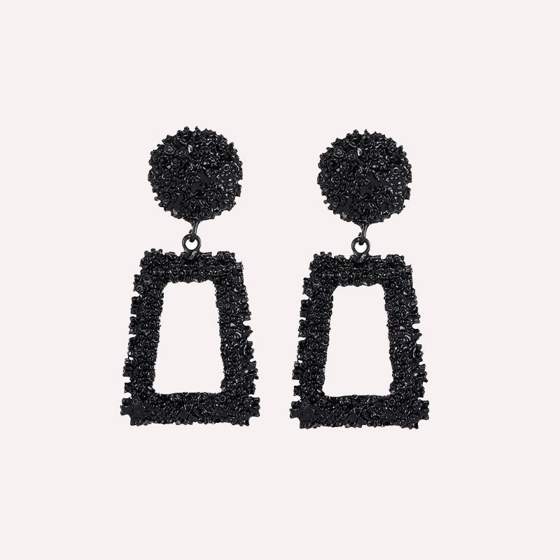Street Geometric Patchwork Earrings