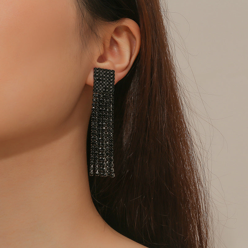 Simplicity Geometric Tassel Earrings