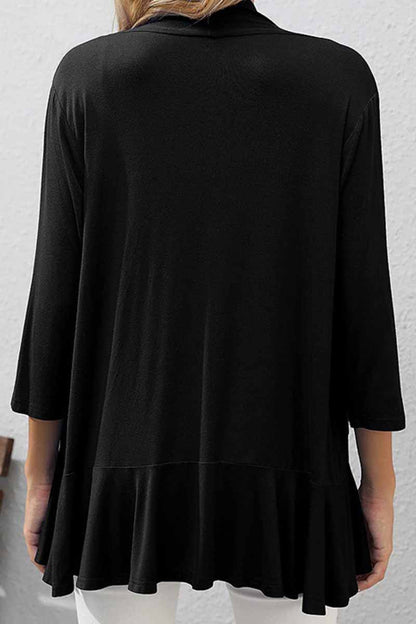 Print Patchwork Cardigan Collar Tops