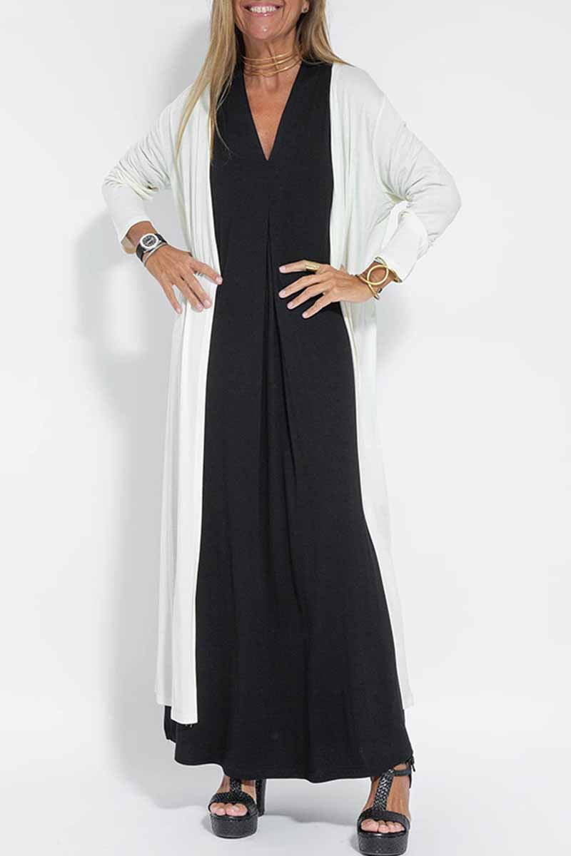 Street Slit Cardigan Collar Outerwear