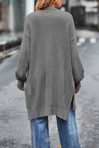 Street Pocket Cardigan Collar Tops