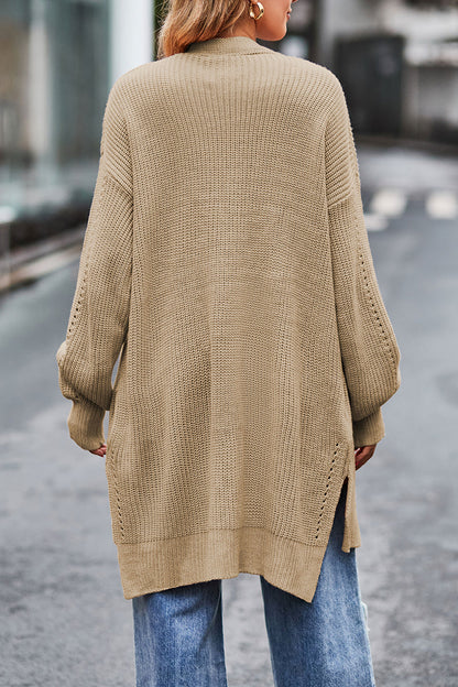Street Pocket Cardigan Collar Tops
