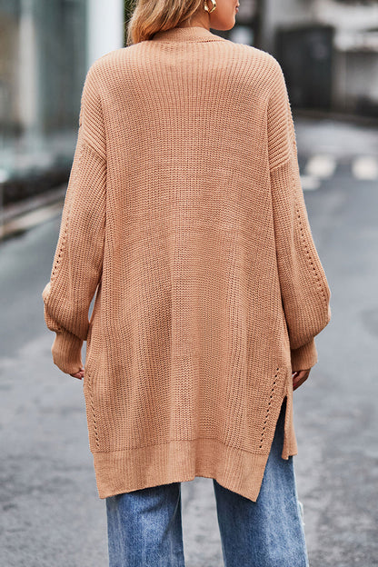 Street Pocket Cardigan Collar Tops