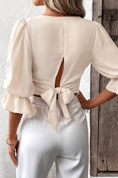 Simplicity Bandage V Neck Blouses