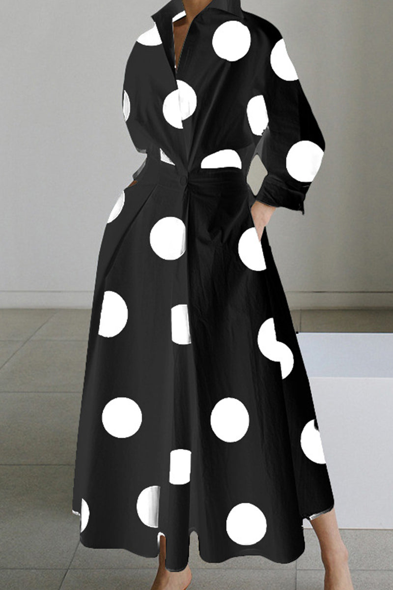 Print Patchwork V Neck Long Dresses(10 Colors)