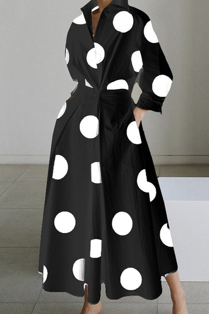 Print Patchwork V Neck Long Dresses(10 Colors)