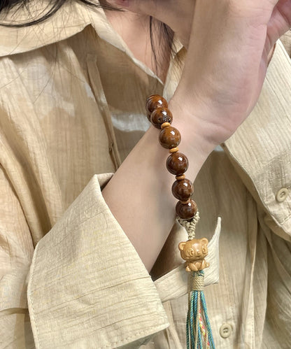 Hand Knitting Beads Tassel Charm Bracelet