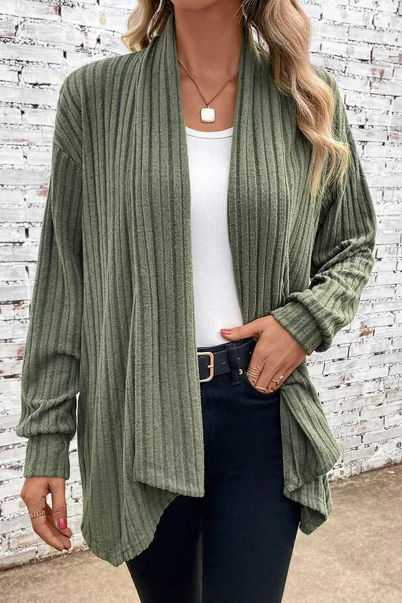 Asymmetrical Cardigan Collar Outerwear(6 Colors)