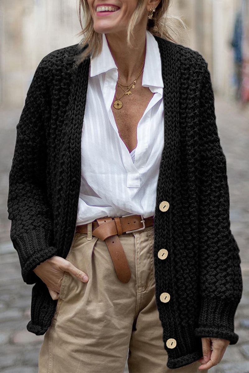 Simplicity Buttons Cardigan Collar Outerwear(3 Colors)