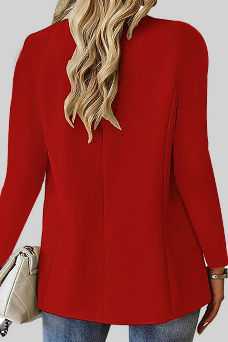 Cardigan Turn-back Collar Outerwear Ye9856