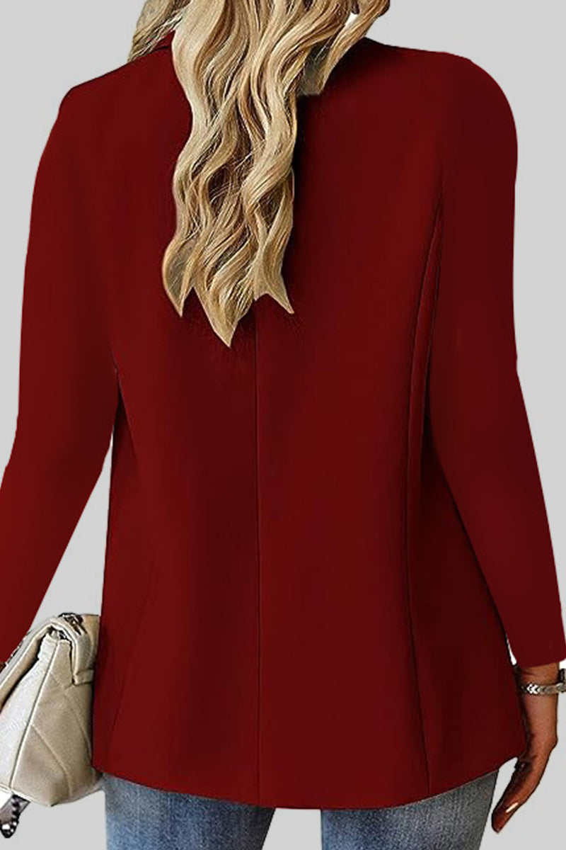 Cardigan Turn-back Collar Outerwear Ye9856
