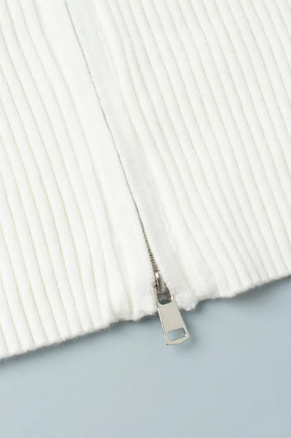 Zip Front Knit Cardigan