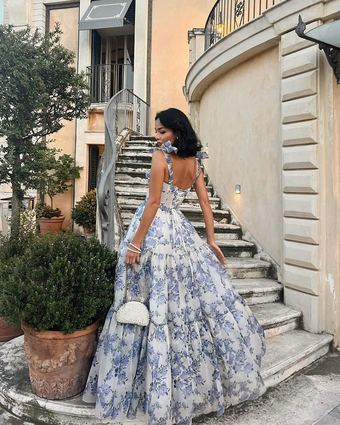 Sophia Blossom - Tie-strap Maxi Dress