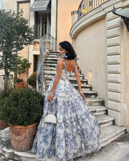 Sophia Blossom - Tie-strap Maxi Dress