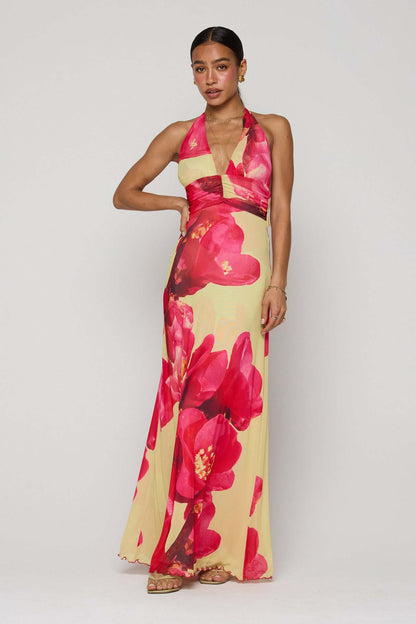 Camoni Polka Dot Diary Maxi Dress