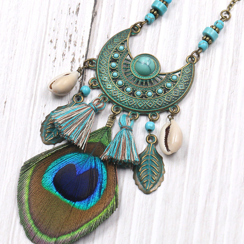 Geometric Tassel Patchwork Necklaces