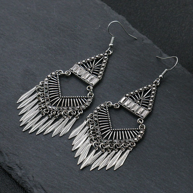 Geometric Tassel Earrings