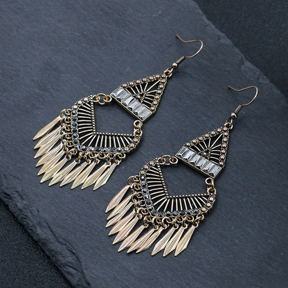 Geometric Tassel Earrings