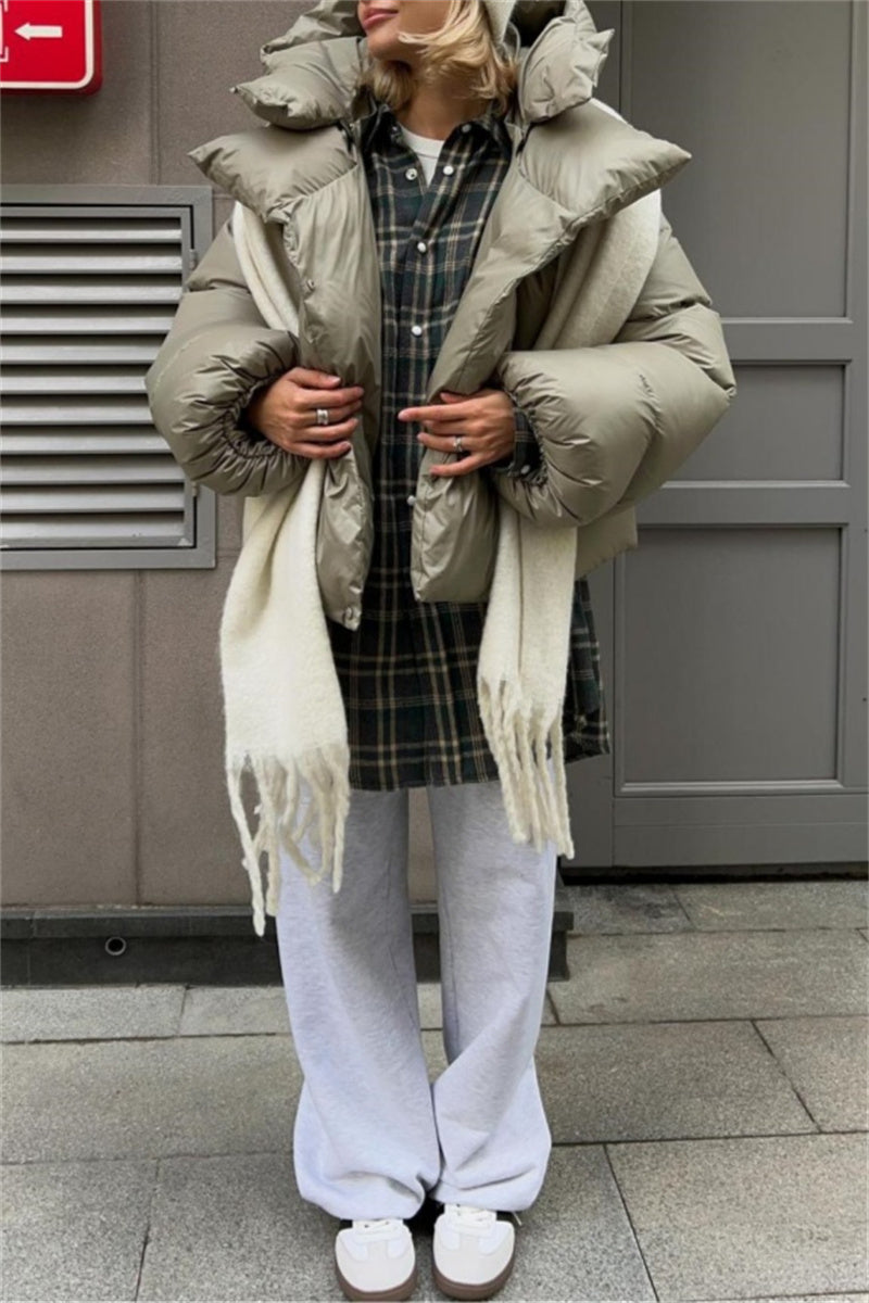 Cardigan Hooded Collar Outerwear(4 Colors)