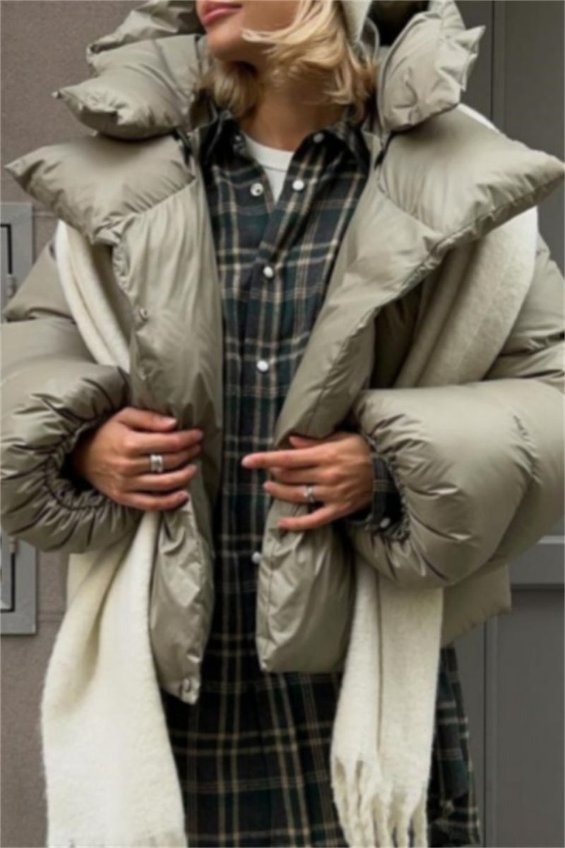 Cardigan Hooded Collar Outerwear(4 Colors)