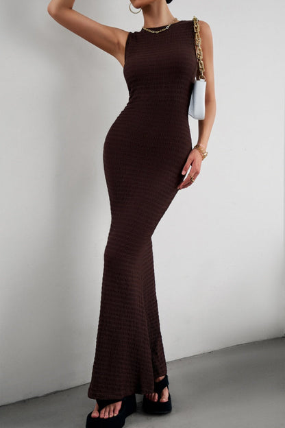 Basic O Neck Long Dresses