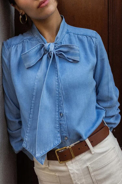 Bandage With Bow Blouses