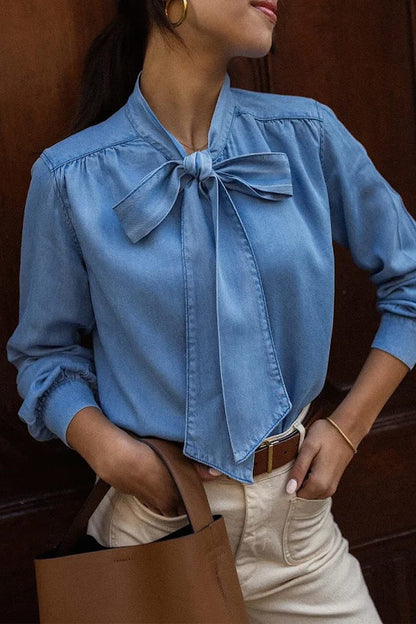 Bandage With Bow Blouses