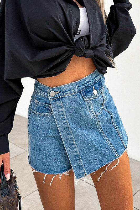 Sweet Daily Make Old Pocket Denim Skirts