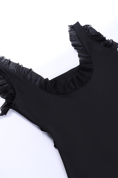 Patchwork Backless Slit Spaghetti Strap Long Dresses(3 Colors)