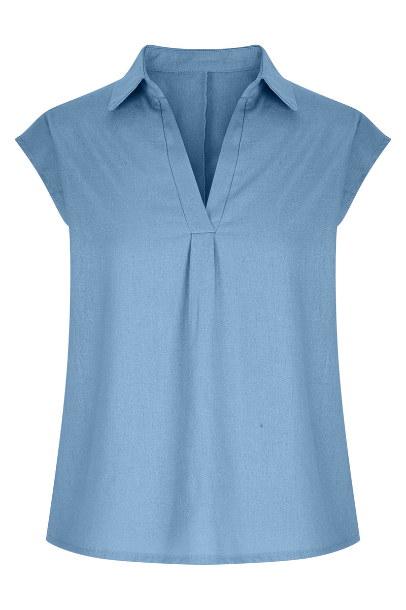 Daily Color Turndown Collar Blouses(6 Colors)