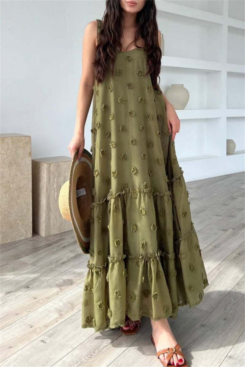 Backless Spaghetti Strap Long Dresses