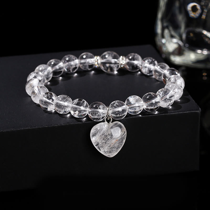 Green Aventurine Love Heart Balance Bracelet 8mm Beads