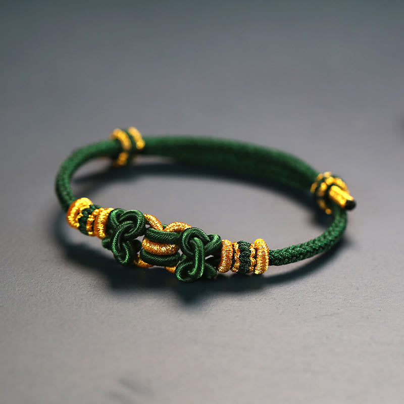 Red String Saddle Knot Strength Bracelet