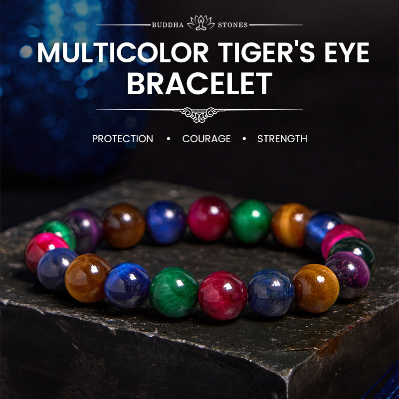 Buddha Stones Tiger Eye Resolve Courage Bracelet