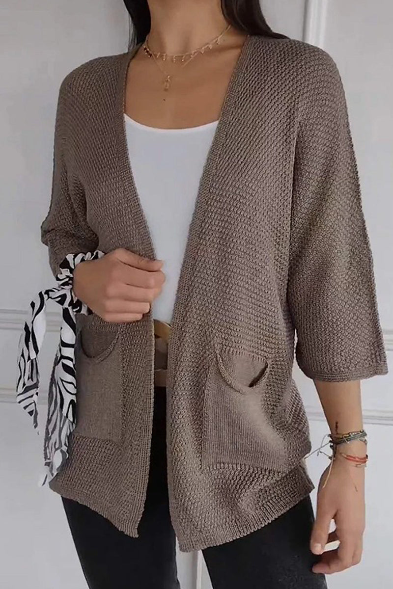 Color Pocket Cardigan Outerwear(7 Colors)